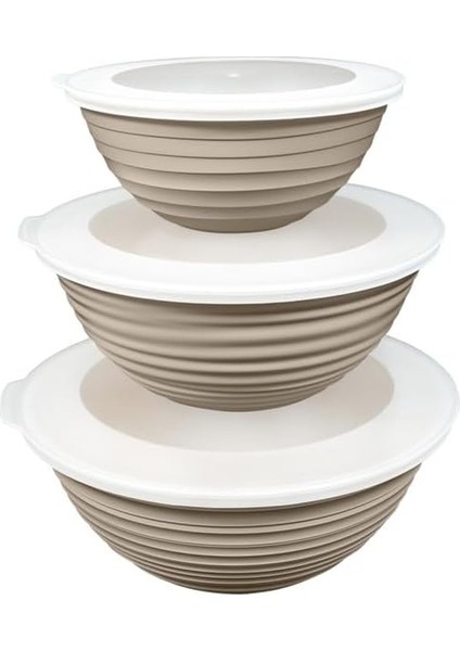 3’lü Yuvarlak Kapaklı Plastik Saklama Kabı Seti – 3l, 2l, 1l – Mikrodalga ve Buzdolabı Uyumlu – Çok Amaçlı Gıda Saklama Kabı, Sızdırmaz ve Sağlam Tasarım modelleri