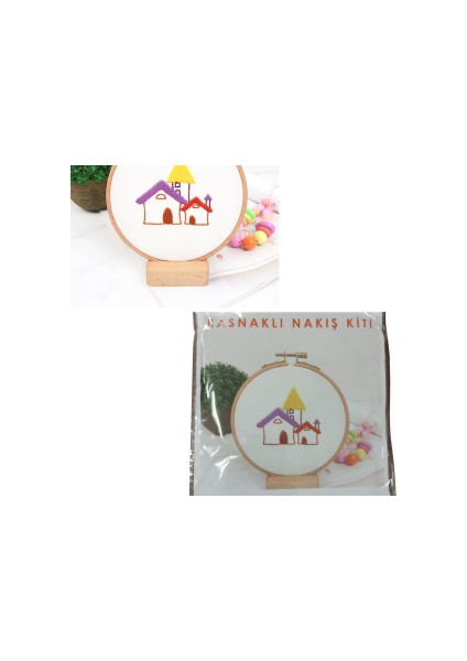 Nakış Kitleri Kasnaklı 8.6 x 6 cm Ev