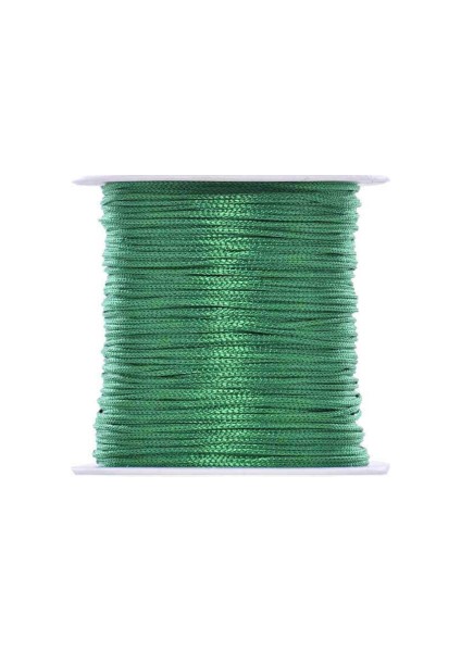 Paraşüt Ipi, Bileklik-Kolye Örgü Ipi 1 mm 50 Metre Yeşil