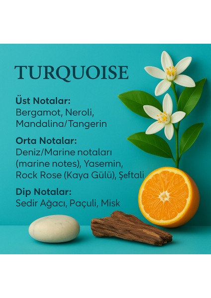 Machuu | Turquoıse Erkek Parfüm 50 ml | Ferah – Deniz Esintisi | Extrait De Parfum modelleri