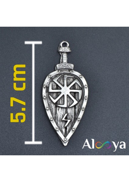 Viking Kolovrat Kalkan Gümüş Kaplama Kolye Ucu fiyatları