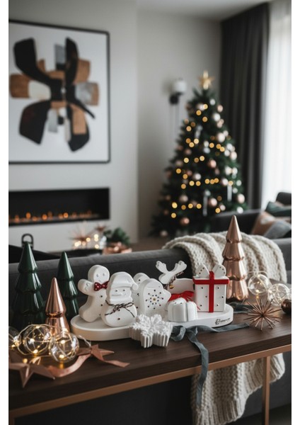 Dekoratif Beton Yılbaşı Setleri, Yeni Yıl Dekoru, Figür, Biblo, Obje, Yılbaşı Ağacı Süsü modelleri