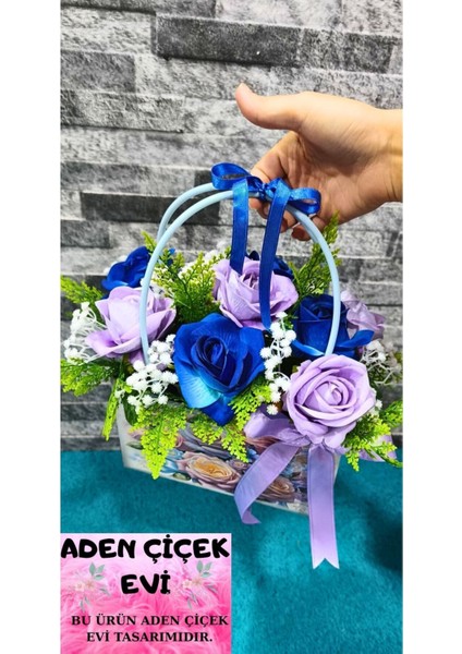 Hediyelik Kadife Gül Sepeti Özel Tasarım Gül Aranjmanı Sevgiliye Eşe Özel Gün Hediyesi modelleri