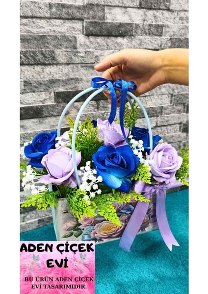 Hediyelik Kadife Gül Sepeti Özel Tasarım Gül Aranjmanı Sevgiliye Eşe Özel Gün Hediyesi fırsatları