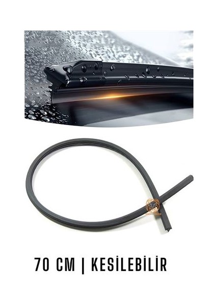 Kesilebilir 70 cm Silecek Lastiği 1 Adet