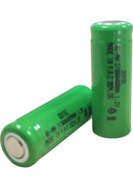 1.2V 400 Mah - 2/3AAA - Ni-Mh Şarjlı Pil - (Başsız / Flat Head)