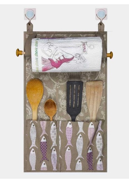 Çok Amaçlı Ahşap Kulplu Mutfak Peçete Askılığı ve Kaşıklık fiyatları