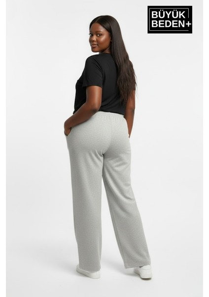Kadın Büyük Beden N Logo Baskılı Rahat Kesim Lastikli Bel Paça Reçme Eşofman Altı SPR26EAK952-4 modelleri