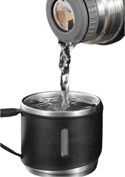 Termos Seti Paslanmaz Çelik 3 Bardaklı Vakumlu Termos Set 500 ml 12 Saate Kadar Is - BI001V-4Z2FP