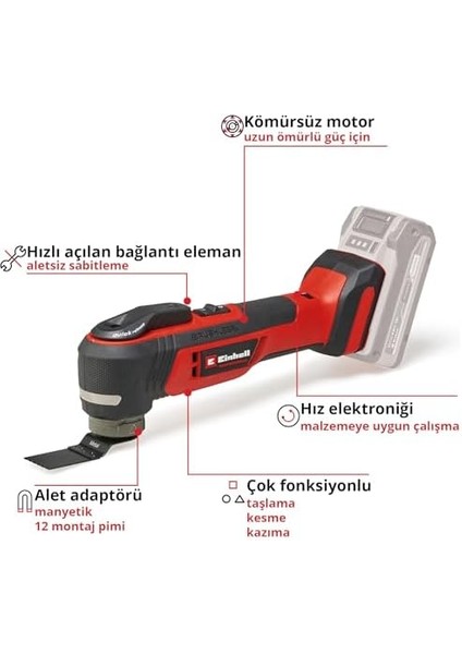 Professional Akülü Raspalama Makinesi Tp-Mg 18 Li Bl-Solo Power X- (18 V, 3 Fonksiyon, Manyetik Alet Tutucu, Aksesuarlar Dahil, Akü Dahil Değildir) - 4465190 modelleri