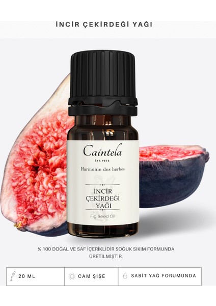İncir Çekirdeği Yağı 20 ml – Cilt Beslemeye Yardımcı, %100 Doğal ve Saf (Fig Seed Oil)