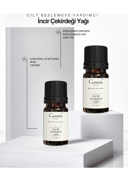 İncir Çekirdeği Yağı 20 ml – Cilt Beslemeye Yardımcı, %100 Doğal ve Saf (Fig Seed Oil) fiyatları