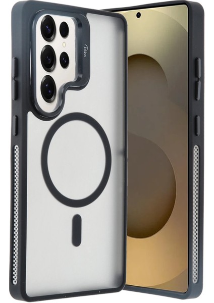Samsung Galaxy S25 Ultra Flet Lens Magsafe Kapak - Siyah modelleri