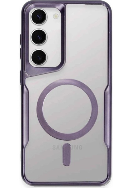 Samsung Galaxy S23 Kılıf Boyi Magsafe Silikon Kapak - Derin MOR-(5796) - ME001W-51G5P1