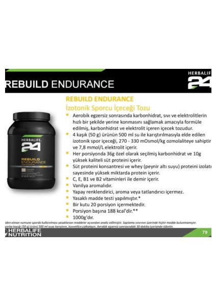 Rebuild Endurance Izotonik Spor Içeceği Tozu SKT 01.02.2026 fiyatları