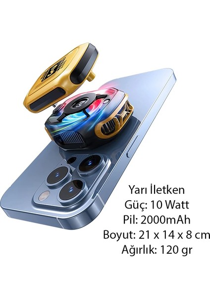 CX12 Pro 2000MAH Bataryalı Manyetik Cep Telefon Soğutma modelleri