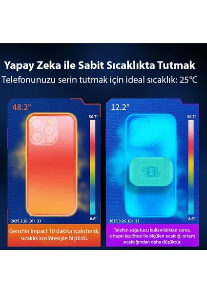 CX12 Pro 2000MAH Bataryalı Manyetik Cep Telefon Soğutma indirimleri