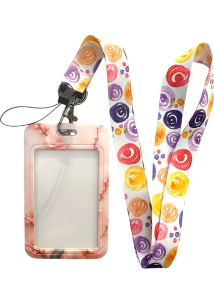 Yaka Kartı Ipli Kartlık Koruyucu Askılı Kart Tutucu Kartlık Dal ve Çiçek Temalı fiyatları