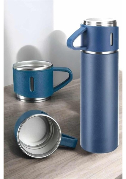 500 ml Kapasiteli Taşınabilir Basınçlı Termos Seti Günlük Kullanım Için Id - BI001V-4Z1WP