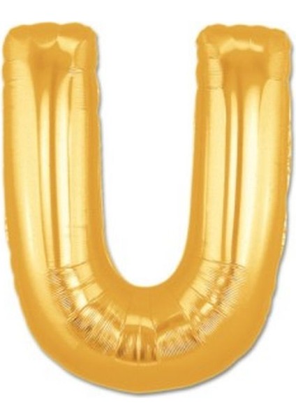 U Harf Folyo Balon Altın Renk 40 Inç