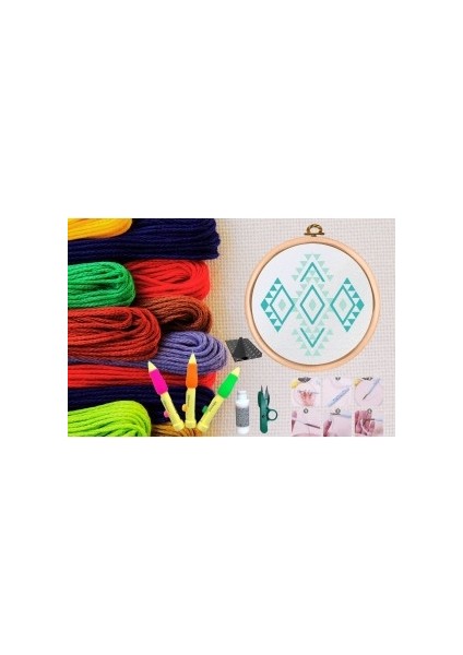 Punch Seti Nakış Seti Kasnaklı Kendin Yap Seti Seri 105