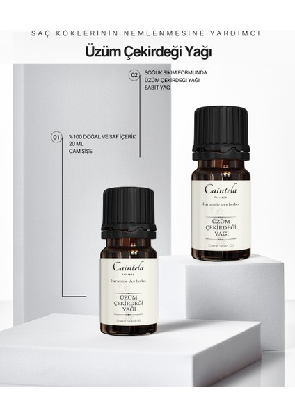 Üzüm Çekirdeği Yağı 20 ml – Saç Köklerinin Nemlenmesine Yardımcı, %100 Doğal ve Saf (Grape Seed Oil) fiyatları