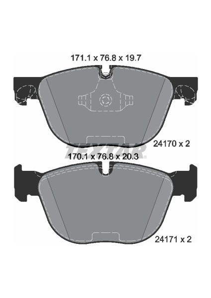 2417001 Fren Balatası On Bmw E70 E71 F15 F85 F16 F86 34116852253