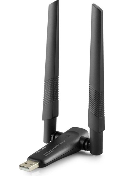 USB Wıfı Adaptor 2.4ghz&5ghz AIC8800D AX1800 Wifi6 Siyah UAX04