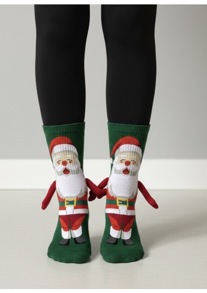Yılbaşı Özel 2’li El Ele Tutuşan Çorap Seti – Karlı Kardan Adam & Noel Baba | Unisex Eğlenceli Yılbaşı Çorabı fırsatları
