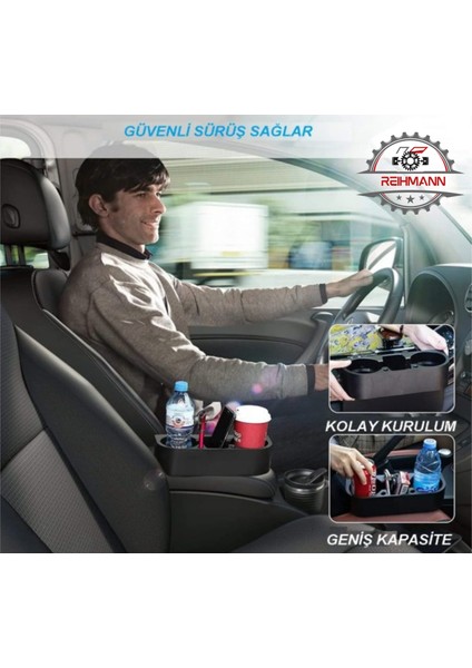 Opel Grandland Ev 2025 Araç Içi Koltuk Arası Bardak Tutucu & Başlık Askılı Bardaklık Organizer – Siyah, 26.5X8X9.5 cm – Pratik Eşya Düzenleyici