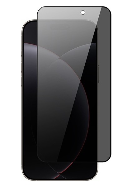 iPhone 17 Pro Max Uyumlu Anti-Static Kolay Yapışan Privacy Hayalet Cam Ekran Koruyucu
