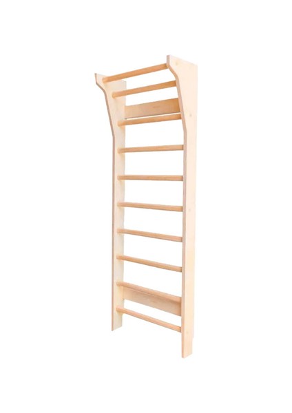Ahşap Tırmanma Merdiveni – 197 cm Duvar Jimnastiği Merdiveni (Kayın & Dişbudak)
