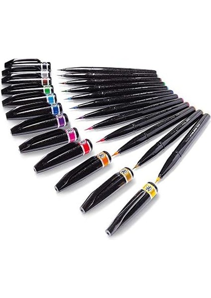 Sing Pen Brush Ince Uçlu Fırça Kalem Sarı modelleri