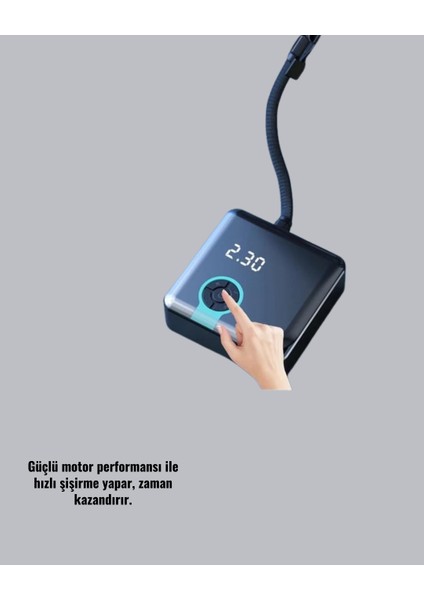 Kompakt Tasarımlı LED Işıklı Taşınabilir Hava Kompresörü - ME001W-51KMA7 indirimleri