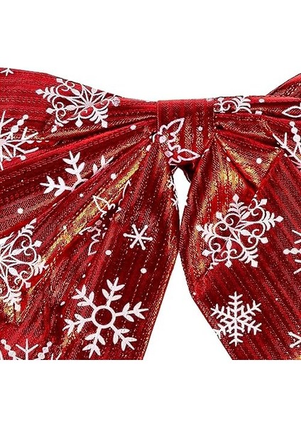 Yılbaşı Süsü Askılı Dolgulu Fiyonk Kırmızı 20X20 Cm. modelleri