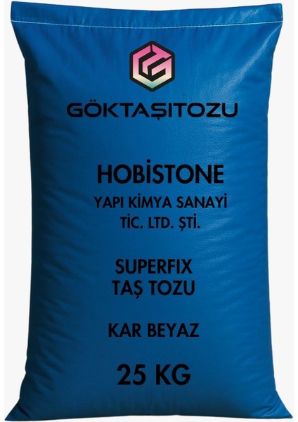 Superfıx Taş Tozu / Hobi Harcı / Obje-Mumluk-Heykel-Saksı-Tepsi Yapımı Için Özel Kar Beyaz Döküm Tozu / 25 kg