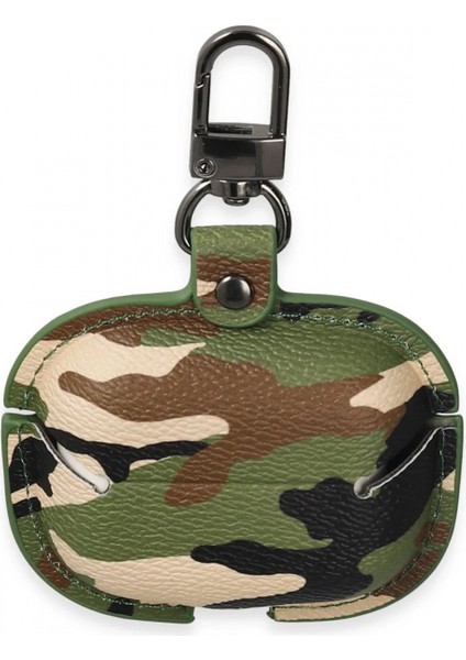 Airpods Pro 2 (2.nesil) Çanta Kamuflaj Deri Kılıf - Yeşil fiyatları