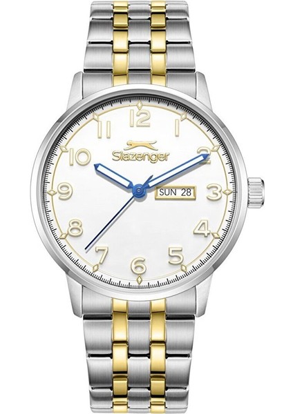 SL.09.2560.2.06 Erkek Kol Saati – 43 mm – Çelik Kordon Silver&gold – Takvim