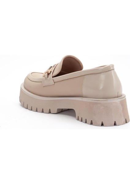 Kadın Casual Günlük Ayakkabı Bej Suni Deri Aksesuarlı Hafif Taban indirimleri