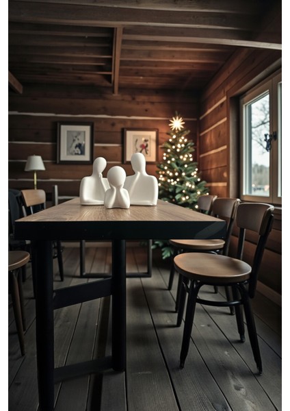 Minimalist Soyut Insan Figürü Dekor Seti 3’lü Aile Modern Ev Ofis Süs Eşyası, Dekorasyon Objeleri 8x6 cm indirimleri