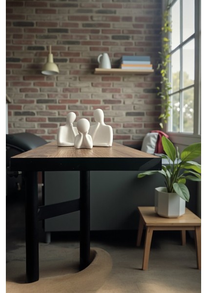 Minimalist Soyut Insan Figürü Dekor Seti 3’lü Aile Modern Ev Ofis Süs Eşyası, Dekorasyon Objeleri 8x6 cm