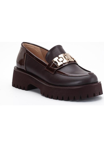 Kadın Casual Günlük Ayakkabı Kahverengi Suni Deri Aksesuarlı Hafif Taban fırsatları