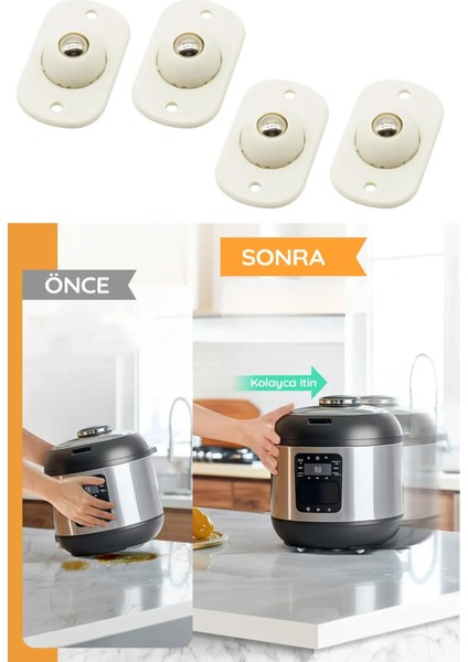 Egonex 4 Adet Pratik 360 Derece Döner Tekerlek Bilyeli Eşya Kaydırma Aparatı Yapışkanlı Mini Tekerlekler fiyatları