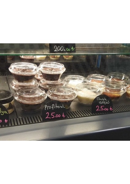 Siyah Pvc Mini Yarım Daire Masa Standı 6,5×8 cm – 10’lu