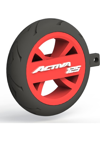 Honda Activa 125 Logolu Özel Tasarım Lastik Detaylı Motosiklet Anahtarlığı modelleri