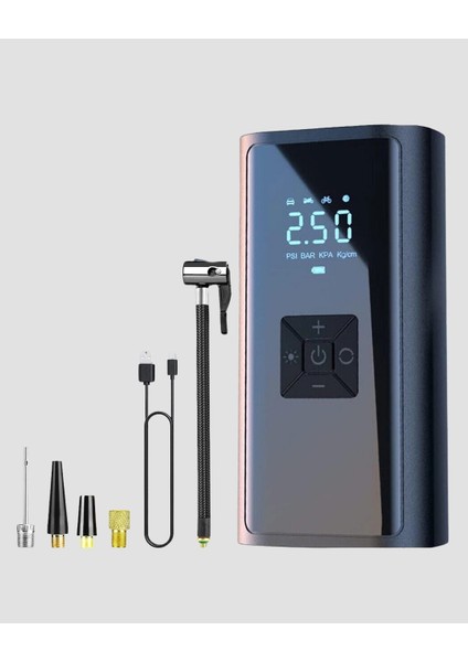 Kablosuz Dijital Lastik Şişirme Pompası LED Işıklı 80W fiyatları