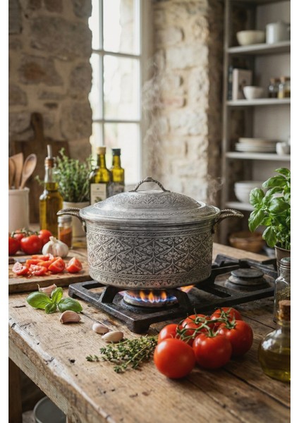 Grand Vizier El Oyması Bakır Tencere