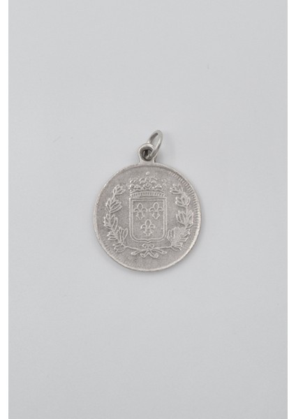 Francesca - Zambak Çiçeği Madalyon Örme Zincir Kolye - Antik Gümüş Kaplama - Kadın Erkek - 60 cm indirimleri