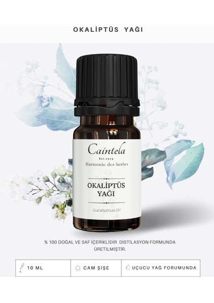 Okaliptus Yağı 10 ml – Saç Derisi Bakımına Destek, %100 Doğal ve Saf