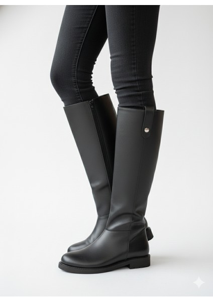 Trok Detaylı Rahat ve Şık Geniş Baldır Uygun Kadın Çizme TMD2025501 fırsatları